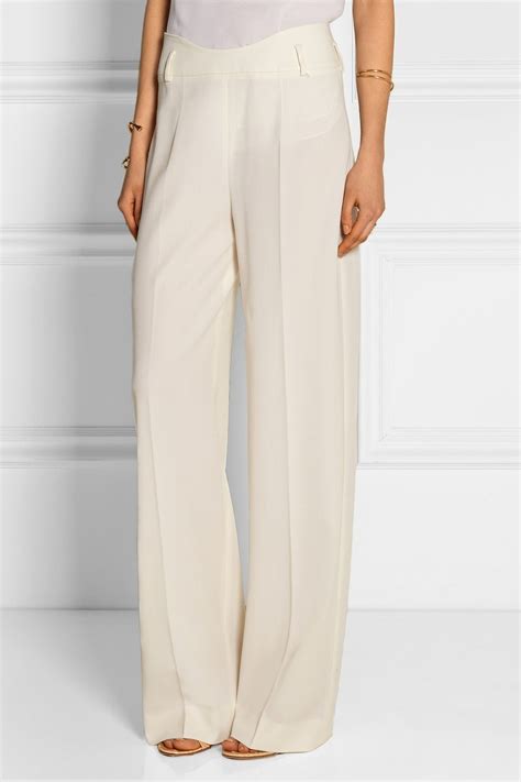 Wool pants in White for Women 